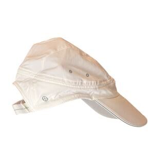 LULULEMON White Adjustable Running Hat Nylon One Size Fits All Athletic Gym Girl